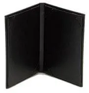 11" x 5 1/2" - Plaza Menu Covers (25 covers/pack) - 2 Panel / 2 View - Black