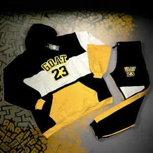 *23 GOAT* (BLACK-YELLOW) HOODED SWEATSUITS