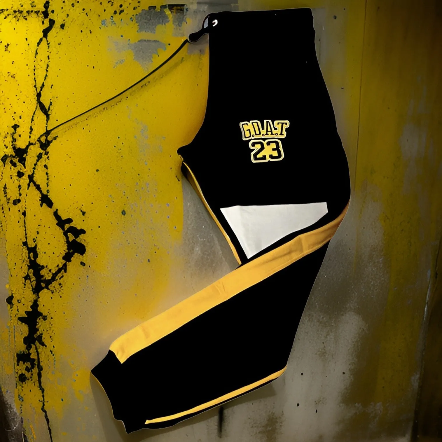 *23 GOAT* (BLACK-YELLOW) HOODED SWEATSUITS