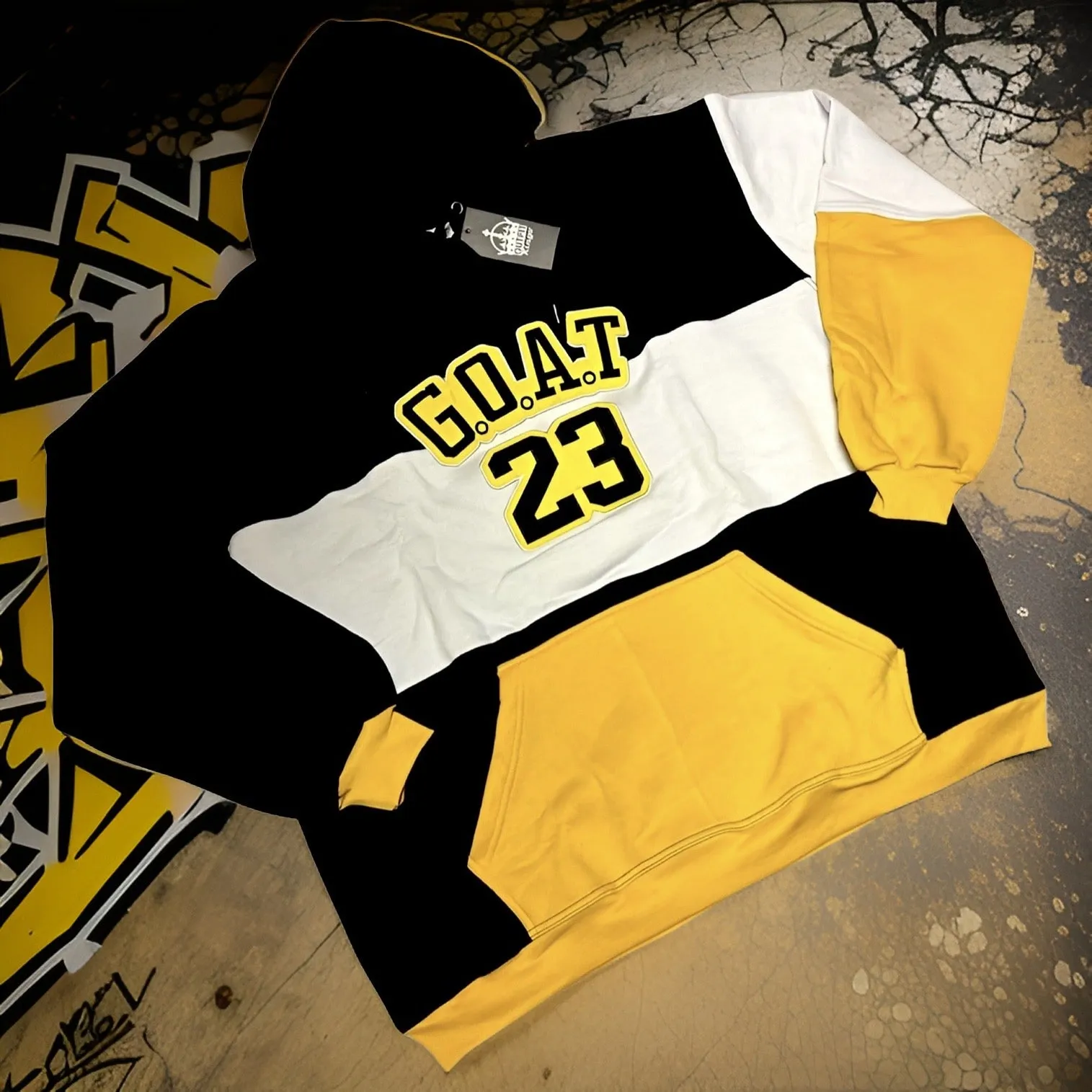 *23 GOAT* (BLACK-YELLOW) HOODED SWEATSUITS