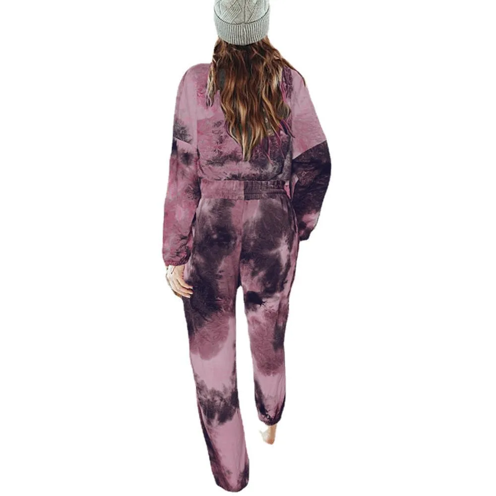 2pcs Wholesale Tie Dye Sweatsuit Sets