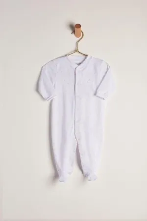 Babycottons Sleepy Night Footed Pajama White/Pink