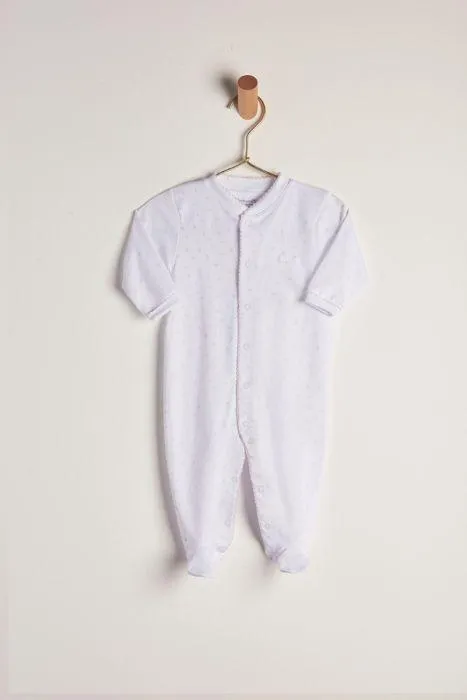 Babycottons Sleepy Night Footed Pajama White/Pink