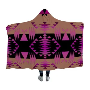 Between the Mountains Berry Hooded Blanket