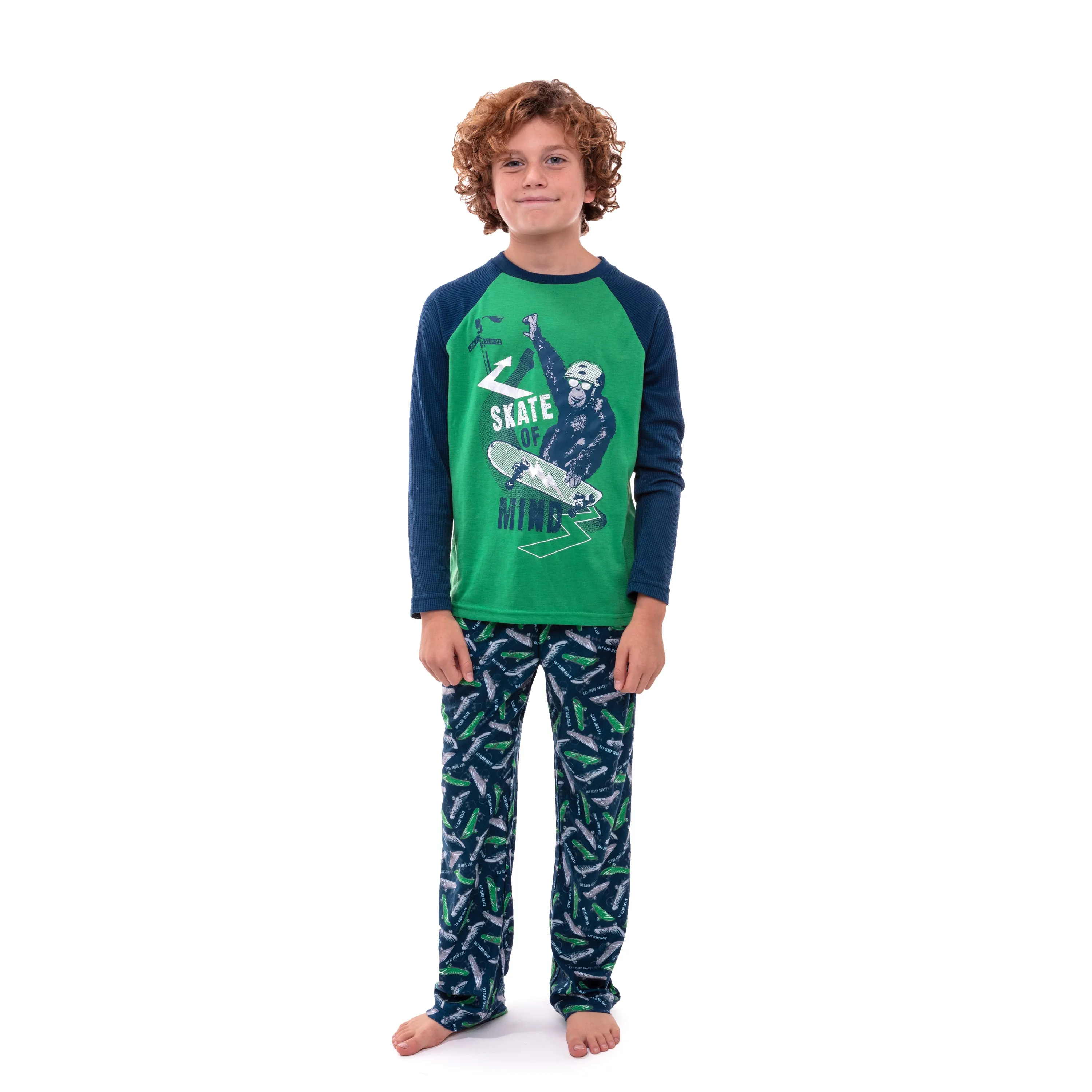 Boys Skate of Mind Brushed Jersey 2-Piece Pajama Sleep Set