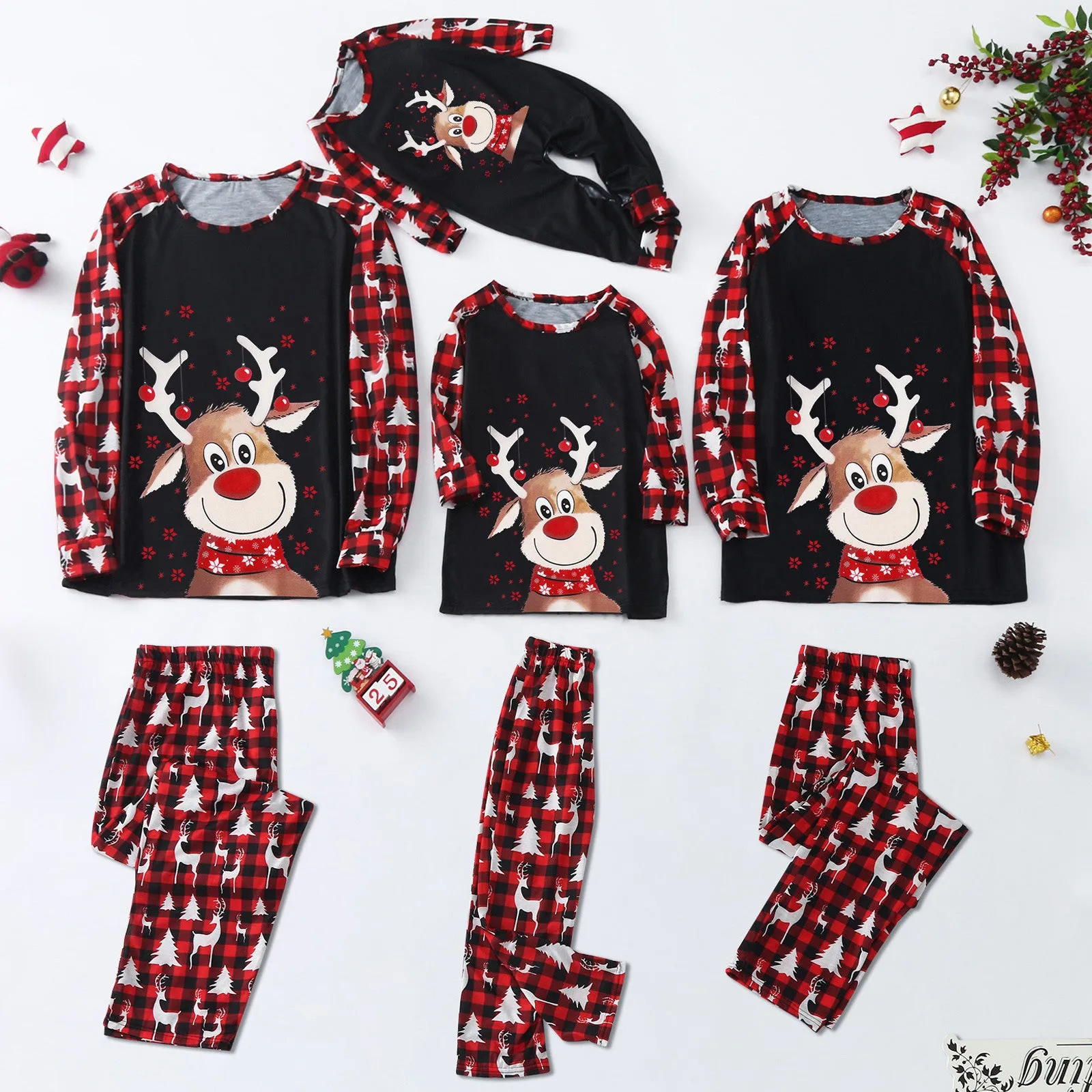 Christmas Family Matching Outfits Pajamas Sets Xmas