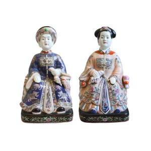 Emperor & Empress Export Porcelain Statues