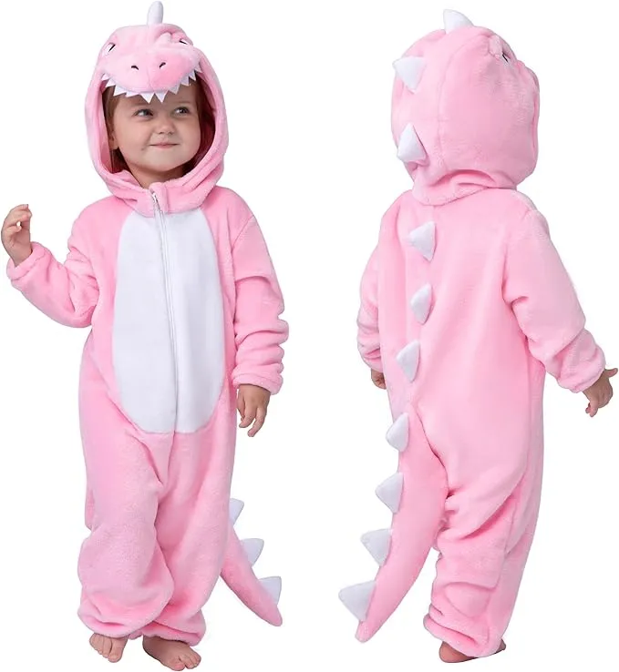 Halloween Baby Dinosaur Pajama, Pink