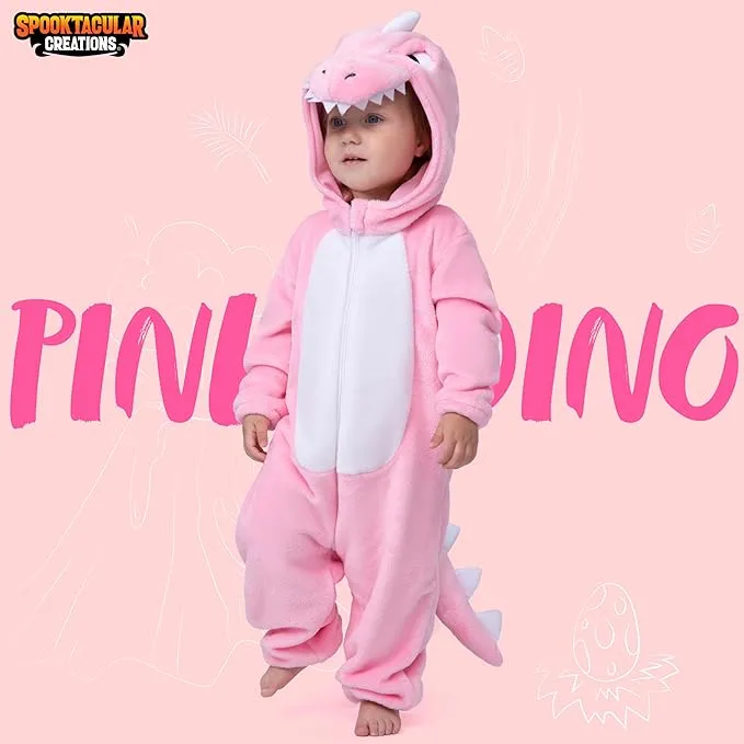 Halloween Baby Dinosaur Pajama, Pink