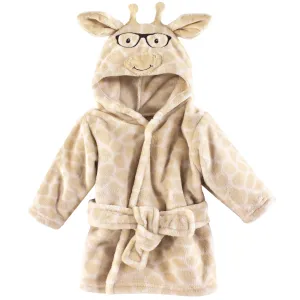 Hudson Baby Plush Animal Face Bathrobe, Nerdy Giraffe