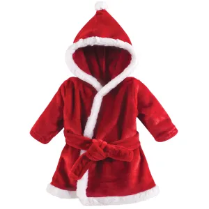 Hudson Baby Plush Animal Face Bathrobe, Santa