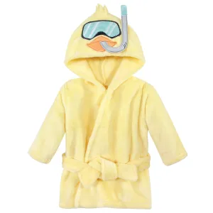 Hudson Baby Plush Animal Face Bathrobe, Scuba Duck