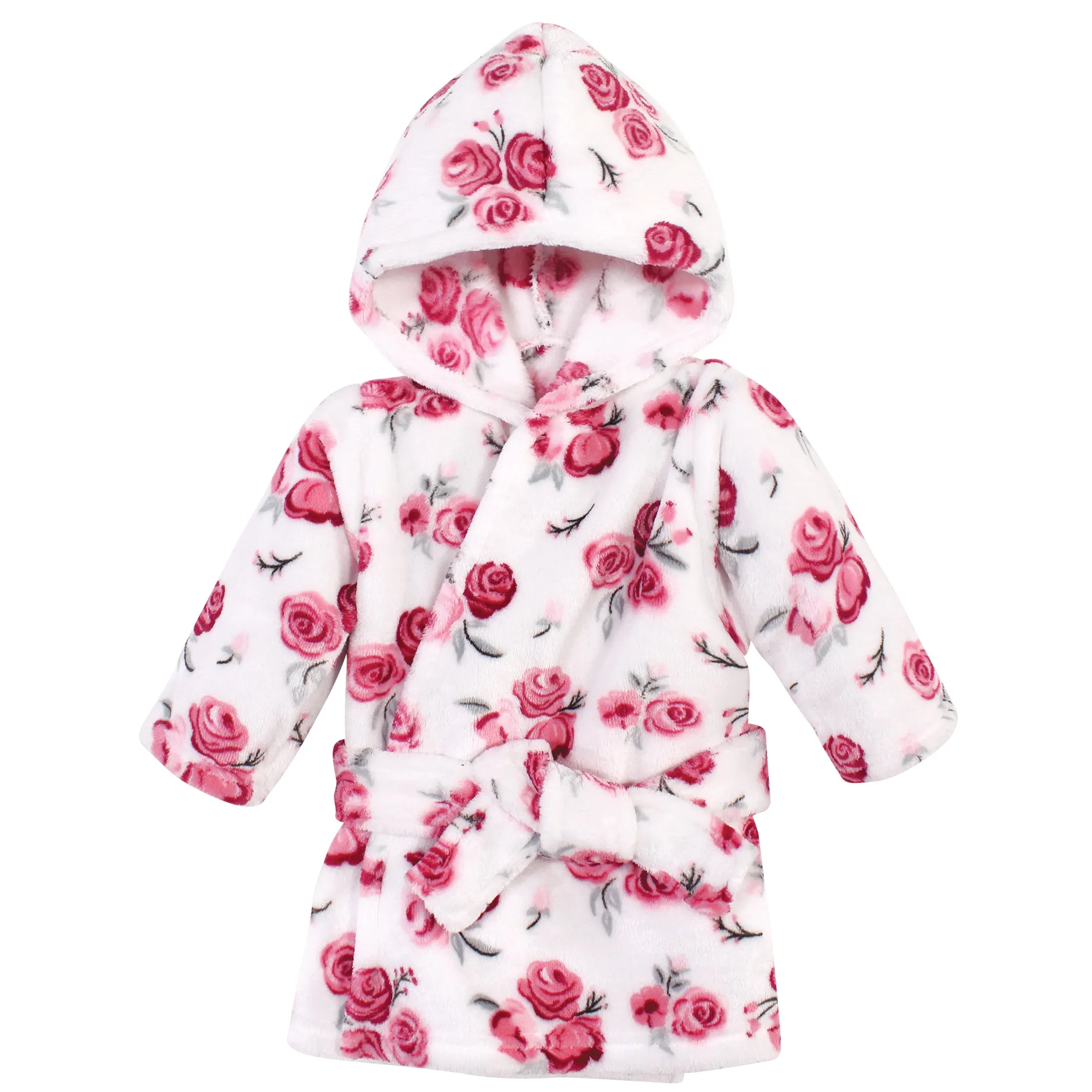 Hudson Baby Plush Pool and Beach Robe Cover-ups, Rose