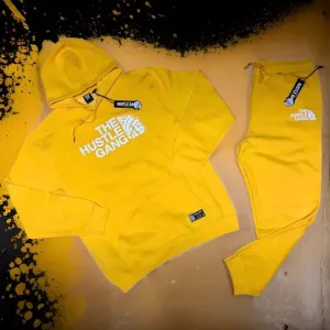 *HUSTLE GANG* (YELLOW GOLD) HOODED SWEATSUITS