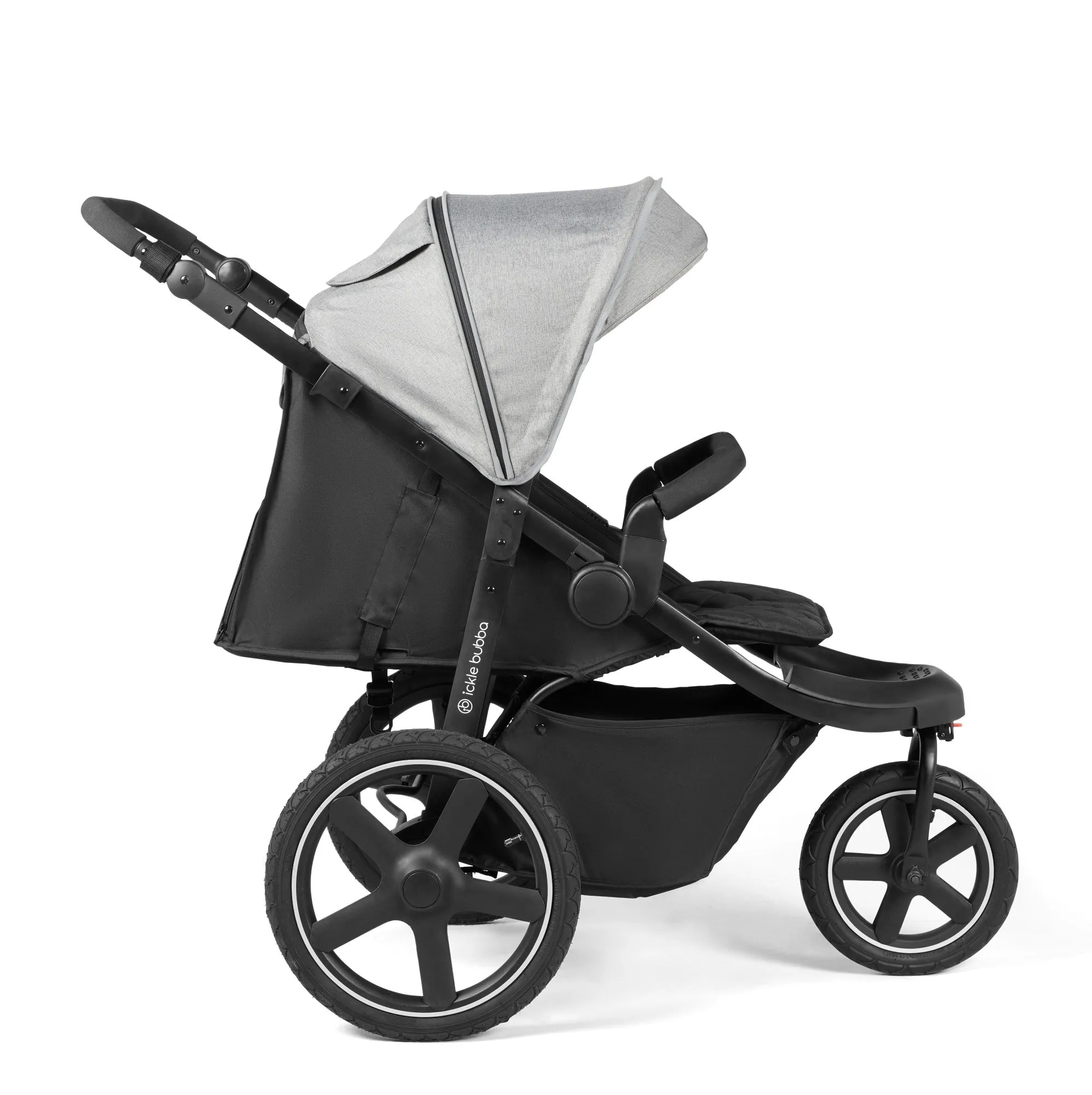 Ickle bubba Venus Max Jogger Stroller - Space Grey on Black