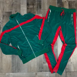 Jordan Craig- velour striped sweatsuit