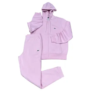 LACOSTE FUll ZIP HOODED CLASSIC SWEATSUIT Men’s -  Pink