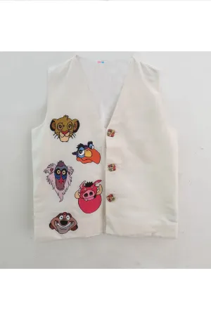 Lion king embroidered waistcoat