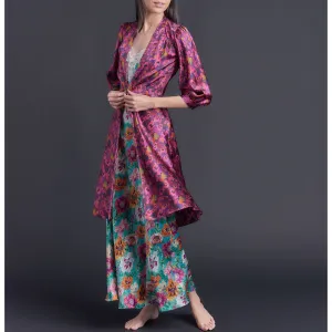 Maia Duster in Gemma Rose Liberty Print Silk Satin