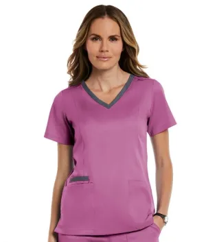 Matrix Contrast Double V-Neck Top