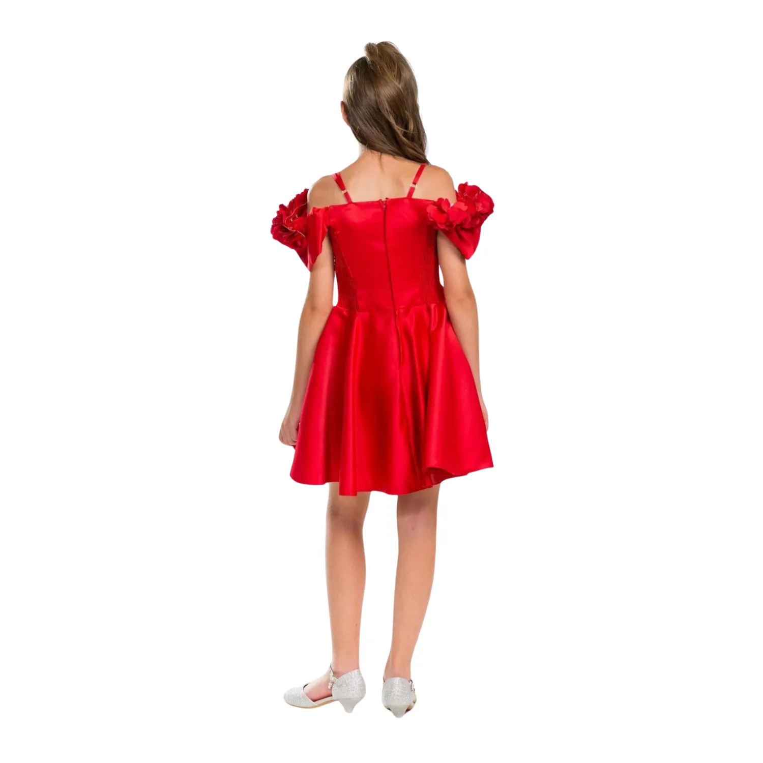 Miss playful red dress for teens