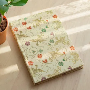 Nishijin Textile Golden Phoenix and Arabesque Gold Notebook (B6)