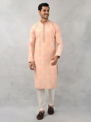 Peach  Kurta Pajama | Azania