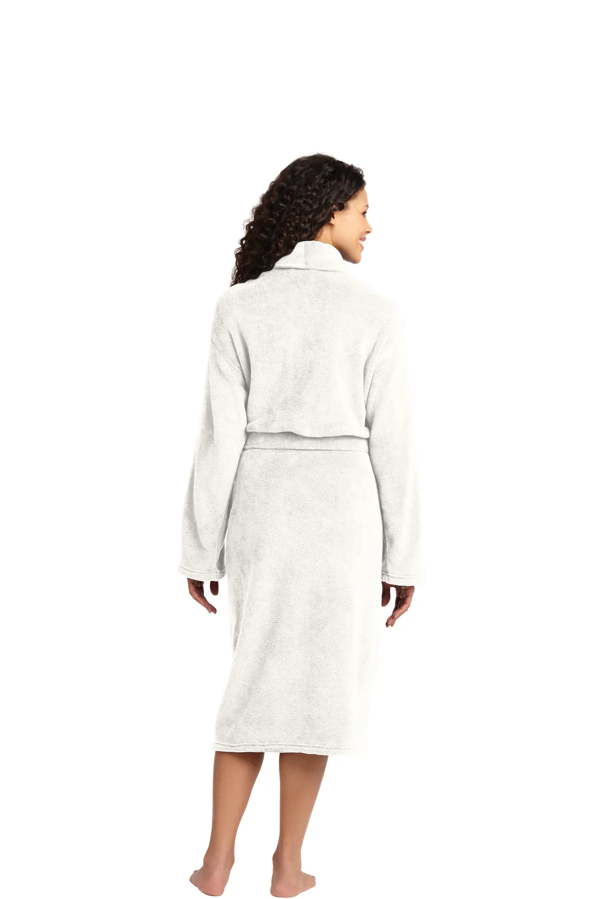 Port Authority Plush Microfleece Custom Shawl Collar Robes, Marshmallow