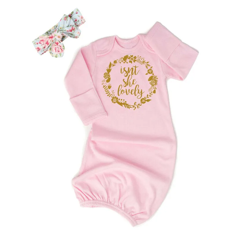 PUDCOCO Newest Baby Girl Flower Swaddle Wrap Blanket Long Sleeve Sleeping Bag Pajamas Sleepwear & Robes  Headband Set 0-24M