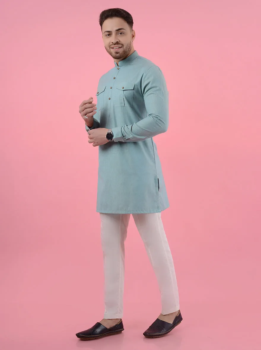 Sea Green Kurta Pajama | JadeBlue