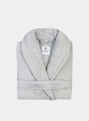 Silver Grey Classic Cotton Bathrobe