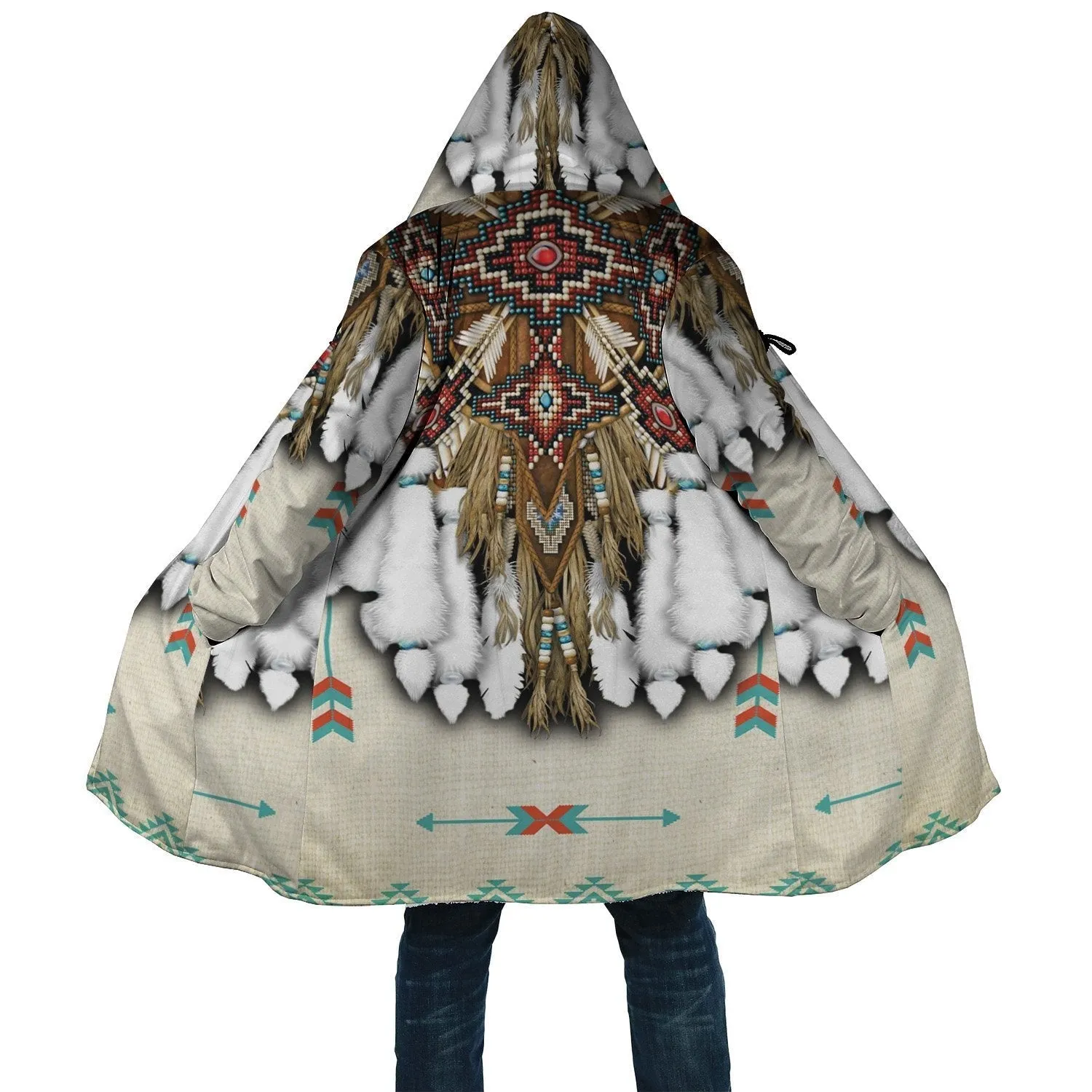 White Native Pattern Cloak WCS