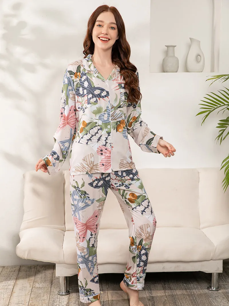 Women's Night Wear Rayon Printed Pajama Set